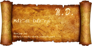 Módi Dóra névjegykártya
