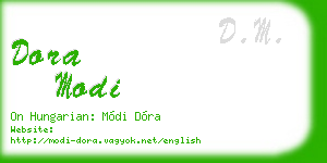 dora modi business card