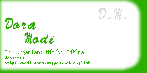 dora modi business card